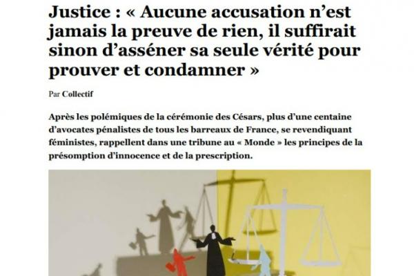 Aucune accusation n’est jamais la preuve de rien, il suffirait sinon d’asséner sa seule vérité pour prouver et condamner